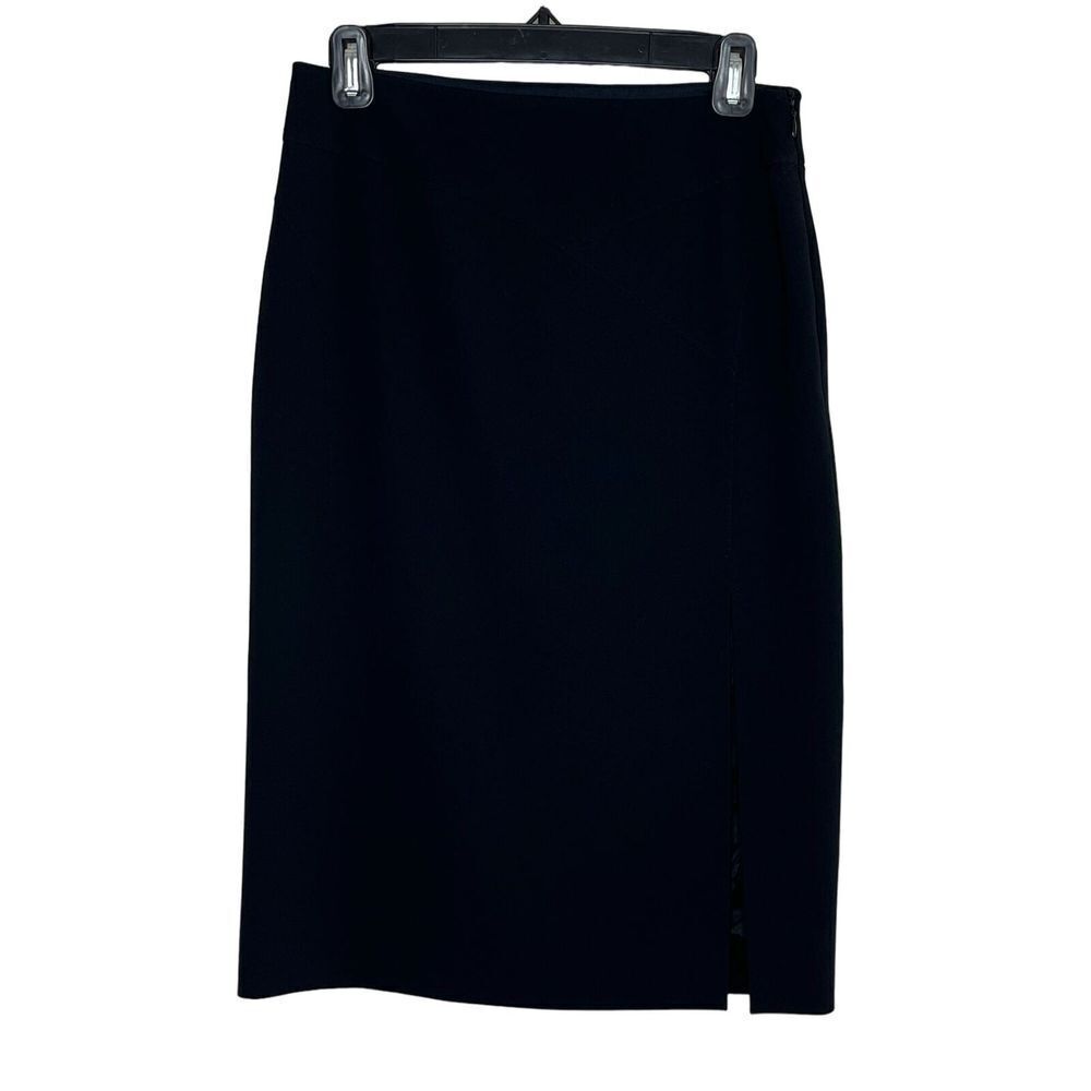 Moschino Black Pencil‎ Skirt Front Left Slit Size 8